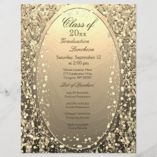 Graduação Luncheon Dourado Confetti