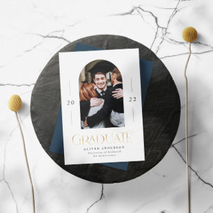 Graduação moderna elegante marinho azul 1 fotograf
