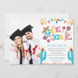Graduação Muchas Gracias Fiesta Cartões de agradec
