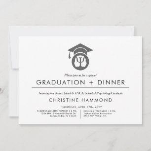 Graduação na Psicologia   Convite Minimalista