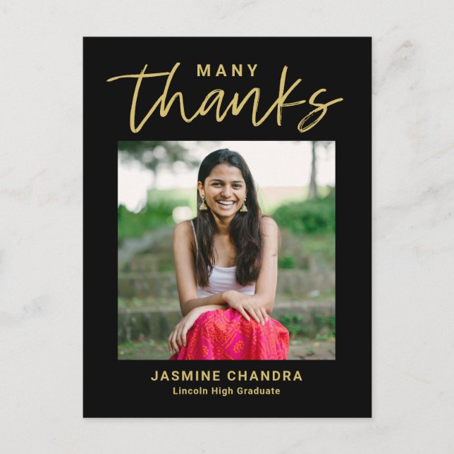 Graduação Notavelmente Legal Obrigado Cartão Posta (Frente)