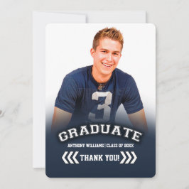 Graduação Obrigado Cartão com fotos Plana Personal