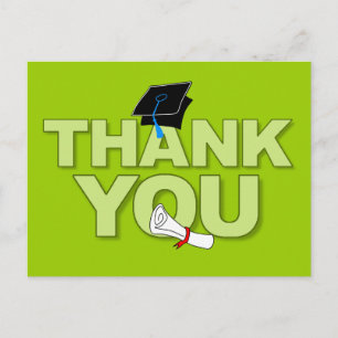 Graduação Obrigado Cartão Postal Diploma 2