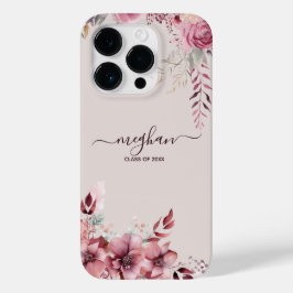 Graduação Personalizada de Flor de Aquarela Rosa-P