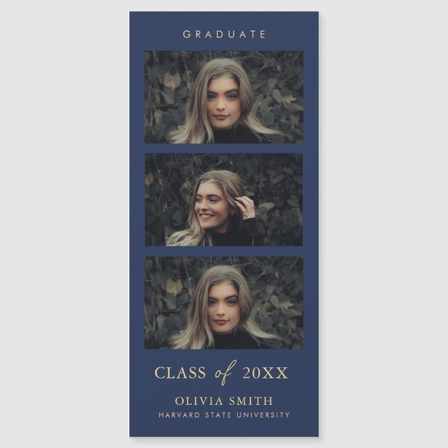 Graduação por marinho e fita magnética Dourada (Frente)