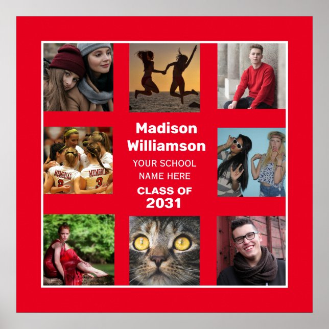 Graduação Poster 8 Classe de Colagem de Fotos (Frente)