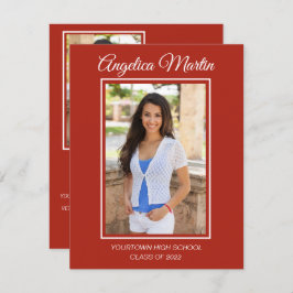 Graduação Vermelha Moderna 3 Classe de Foto 2022