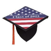Graduação Vermelho White Blue Stars Stripes Patrió