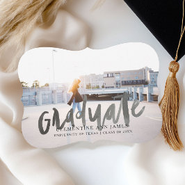 Graduado com Recorte | Cartões de Convite de Forma