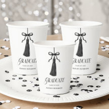 Graduate Black Bow Tassel Graduation Party