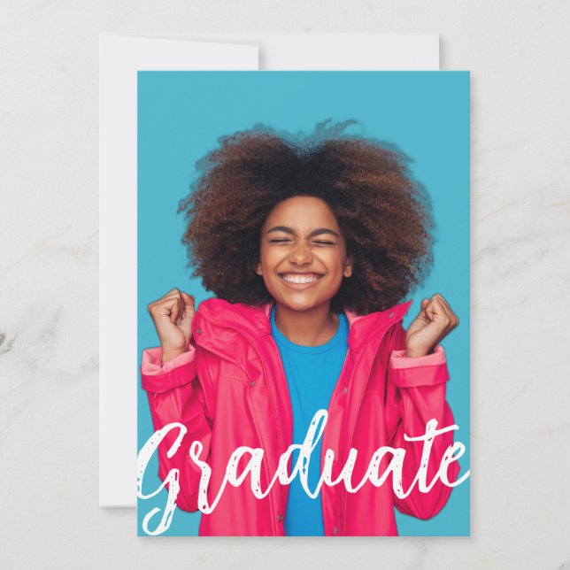 Graduation Annoucement Photo Flat Card (Frente)