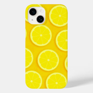 Gráfico amarelo brilhante com fatia de limão