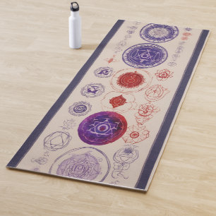 Gráfico de Alinhamento dos Chakras Tapete de Yoga