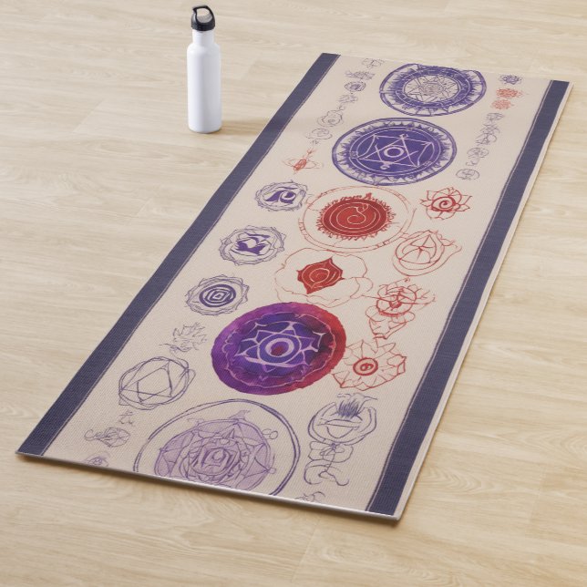 Gráfico de Alinhamento dos Chakras Tapete de Yoga  (In Situ)