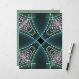 Gráfico de Arte Geométrica Teal Moderna