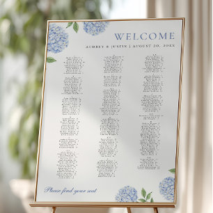 Gráfico de Assentos ABC Simples, Hortênsia, Poster