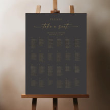 Gráfico de Assentos Alfabéticos Modernos de Casame