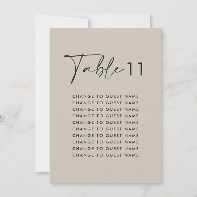 Gráfico de assentos da mesa de casamento elegante  (Frente)