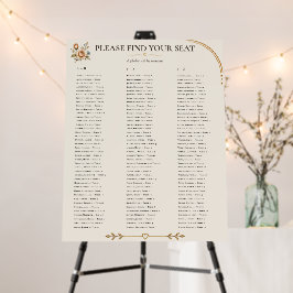 Gráfico de Assentos de Casamento Alfabetico com Ro
