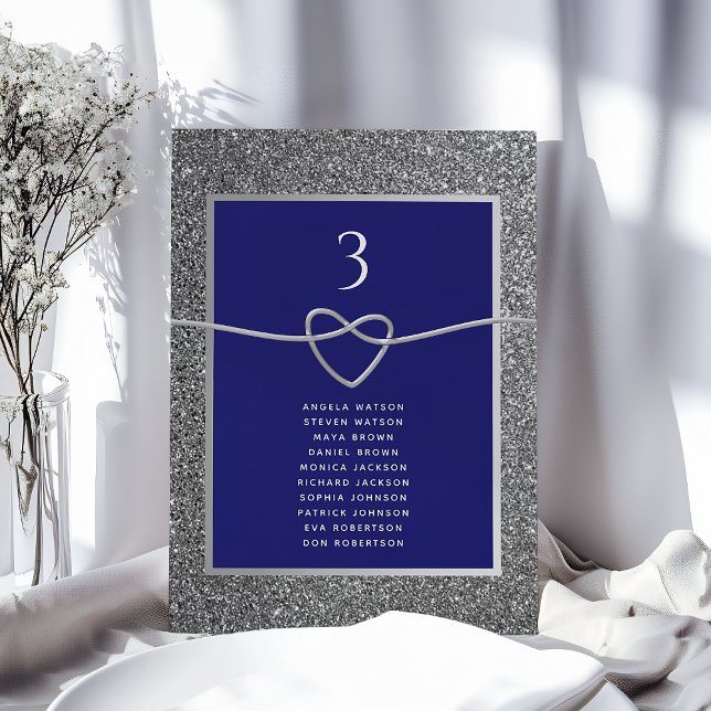 Gráfico de Assentos de Casamento Azul Prata (Criador carregado)