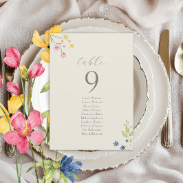 Gráfico de Assentos de Casamento Boho com Flores S