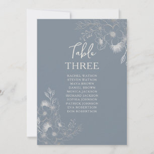 Gráfico de Assentos de Casamento com Flores Silves