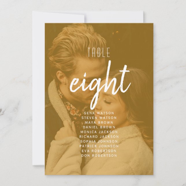 Gráfico de Assentos de Casamento com Foto (Frente)