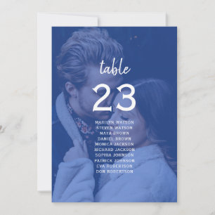 Gráfico de Assentos de Casamento com Foto Azul