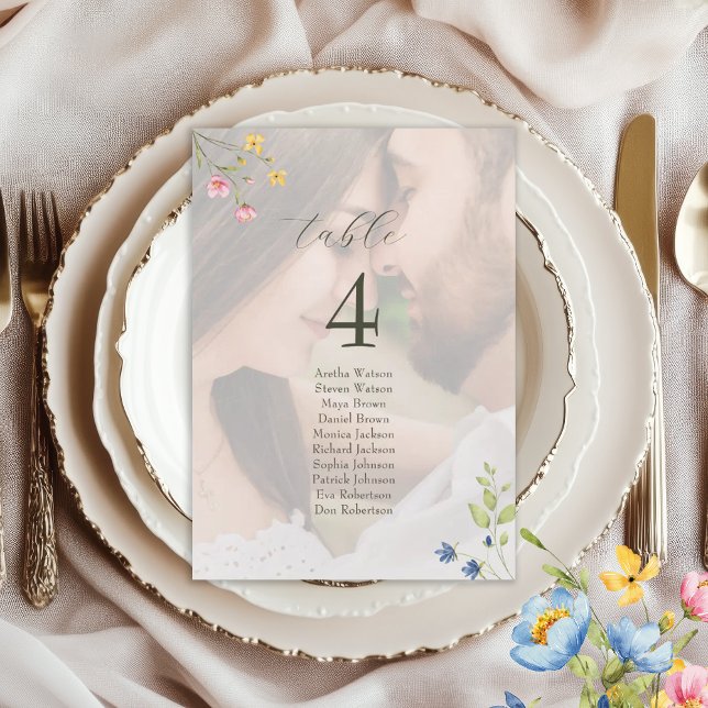 Gráfico de Assentos de Casamento com Fotos de Flor (Criador carregado)