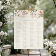 Gráfico de Assentos de Casamento de Flores Silvest