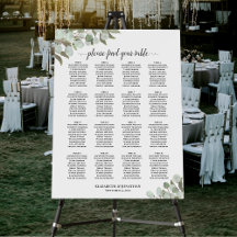 Gráfico de Assentos de Casamento de Mesa 16 Eucali