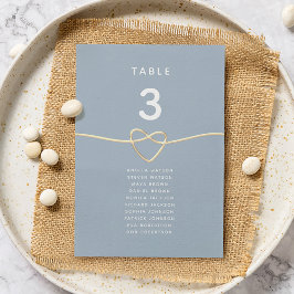 Gráfico de Assentos de Casamento em Azul Empoeirad