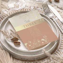 Gráfico de Assentos de Casamento em Terracota Flor