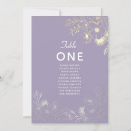 Gráfico de Assentos de Casamento Floral da lavanda