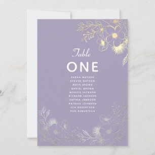 Gráfico de Assentos de Casamento Floral Lavanda