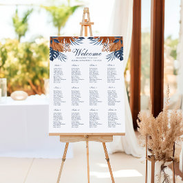 Gráfico de Assentos de Casamento Midnight Blue Mon