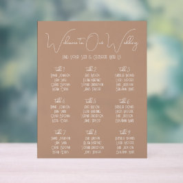 Gráfico de Assentos de Casamento Minimalista Boho