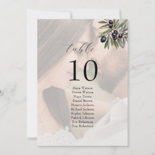 Gráfico de Assentos de Casamento Olive Ivory Foto