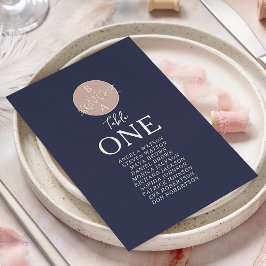 Gráfico de Assentos de Casamento Rosa e Azul Marin