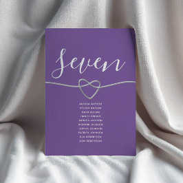 Gráfico de Assentos de Casamento Roxo Minimalista