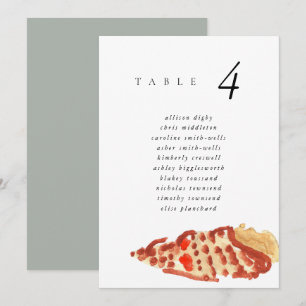 Gráfico de Assentos de Casamento Watercolor Seashe