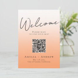Gráfico de Assentos de Código QR de Casamento de P