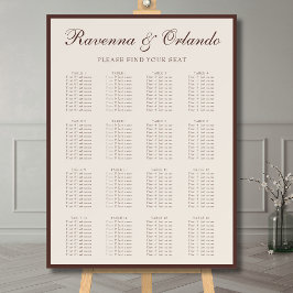 Gráfico de Assentos de Mesa de Casamento Elegante