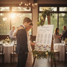 Gráfico de Assentos de Mesa de Flores Selvagens, C