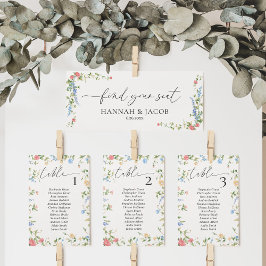 Gráfico de Boas-vindas do Casamento de Flores Selv