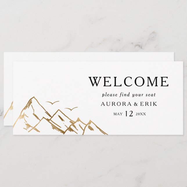 Gráfico de Caça nas Montanhas Verde e Dourada (Frente/Verso)