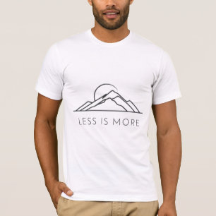 Gráfico de Camiseta Minimalista de Montanha 'Menos