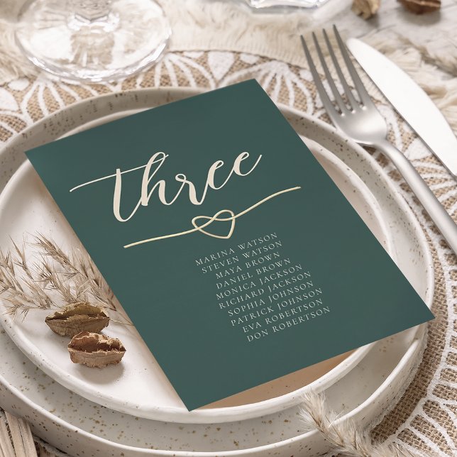 Gráfico de Casamento Verde Moderno Emerald (Criador carregado)