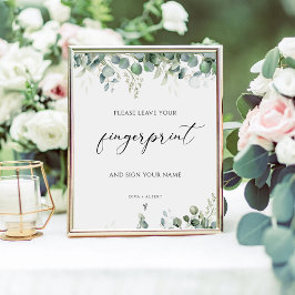 Gráfico de Convidado de Casamento de Impressão Dig