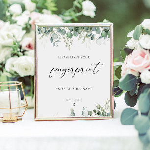 Gráfico de Convidado de Casamento de Impressão Dig